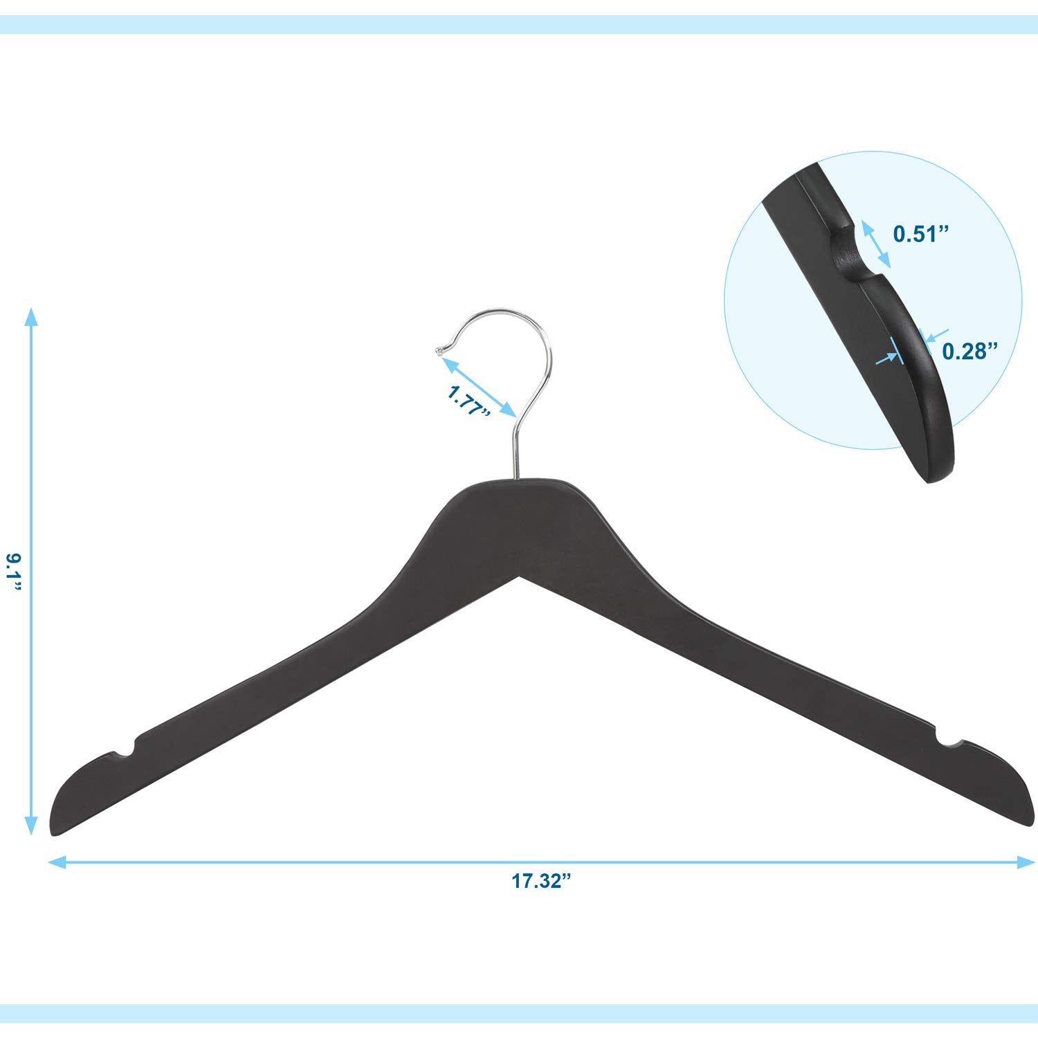Topia Hanger renewable rubber wood ensures durable, eco-friendly everyday use.