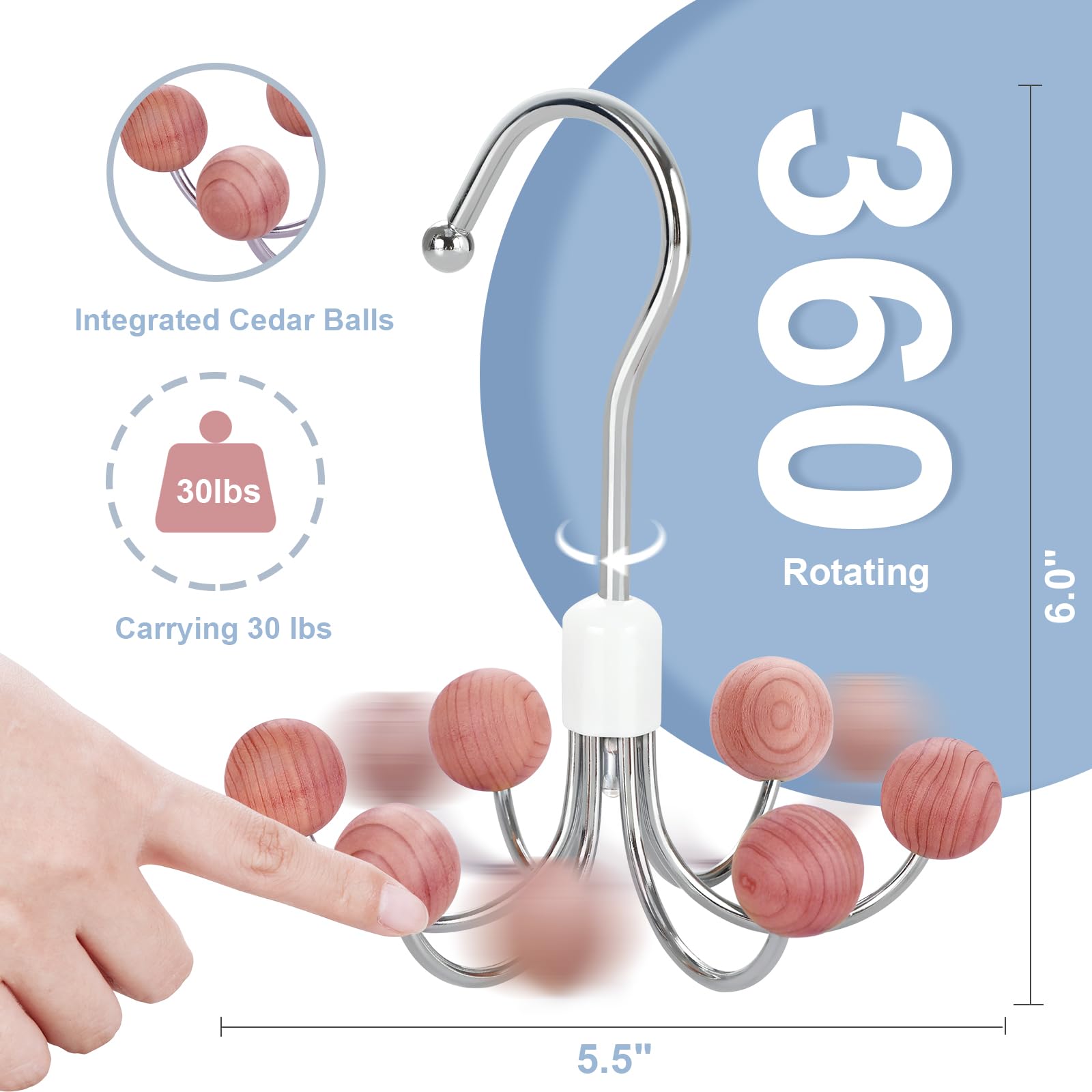 TOPIA HANGER cedar balls on hooks add natural scent to stored fabrics