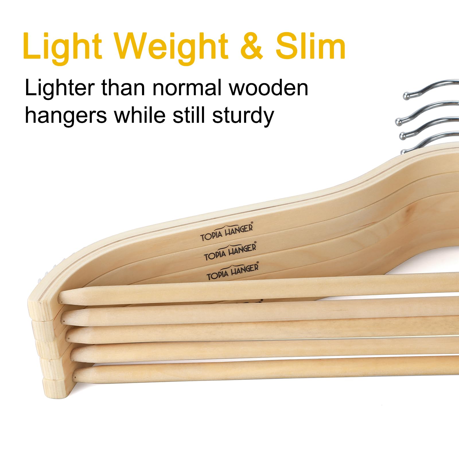 TOPIA HANGER dress and camisole protection with soft rubber edges.