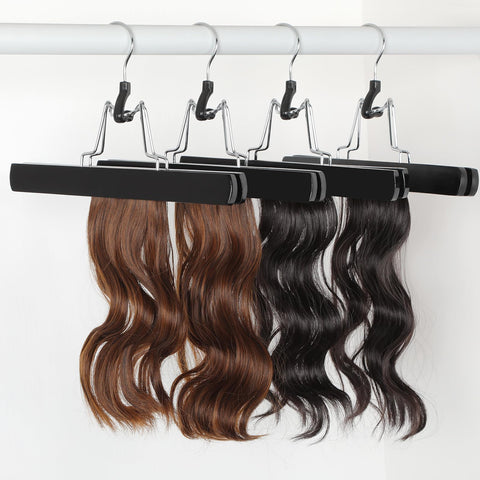 TOPIA HANGER dual-bar clamp hangers grip pants and skirts neatly and securely