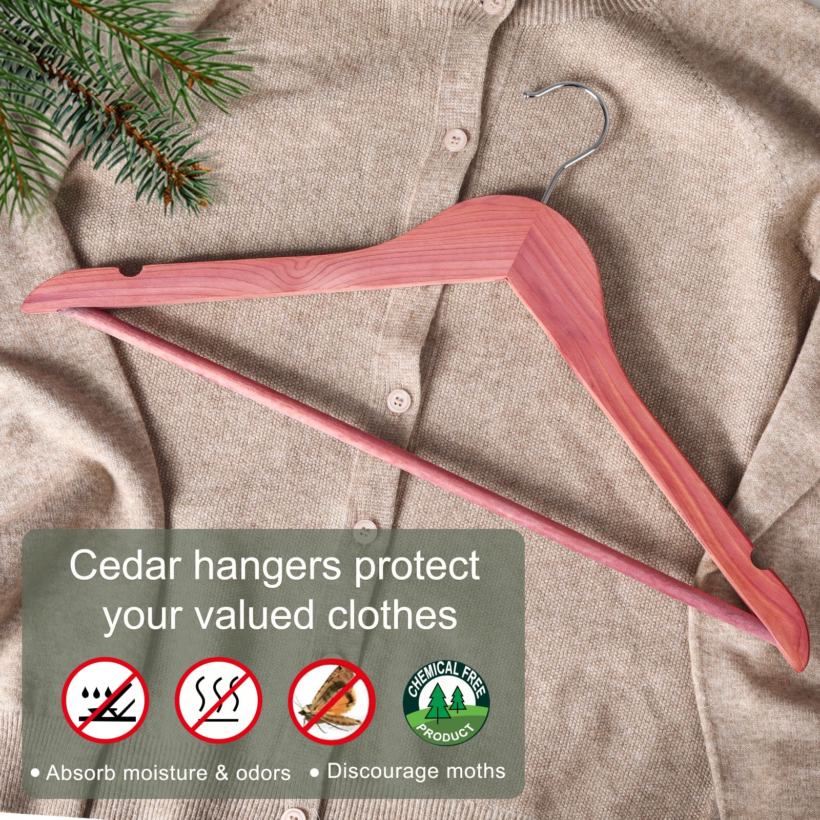 TOPIA HANGER ergonomic shoulder design preserves garment shape