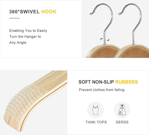 TOPIA HANGER ergonomic shoulder design preserves garment shape