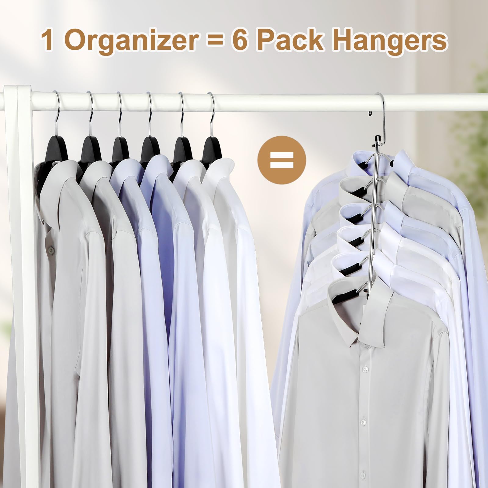 Topia Hanger EVA foam padding prevents shoulder bumps on garments.