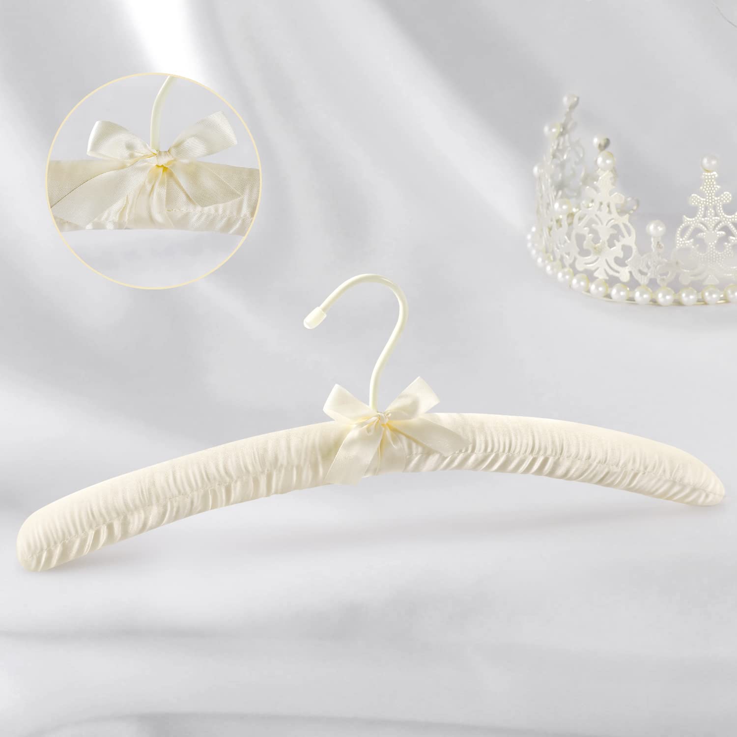 Topia Hanger ivory color complements light wardrobes for a cohesive look.