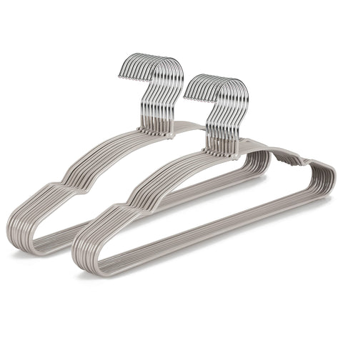 TOPIA HANGER metal hangers 20-pack front view for space-saving closet organization.