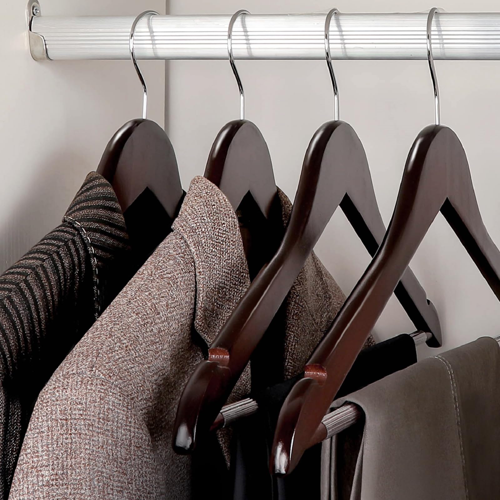 Topia Hanger non-slip pant bar keeps pants securely paired with garments