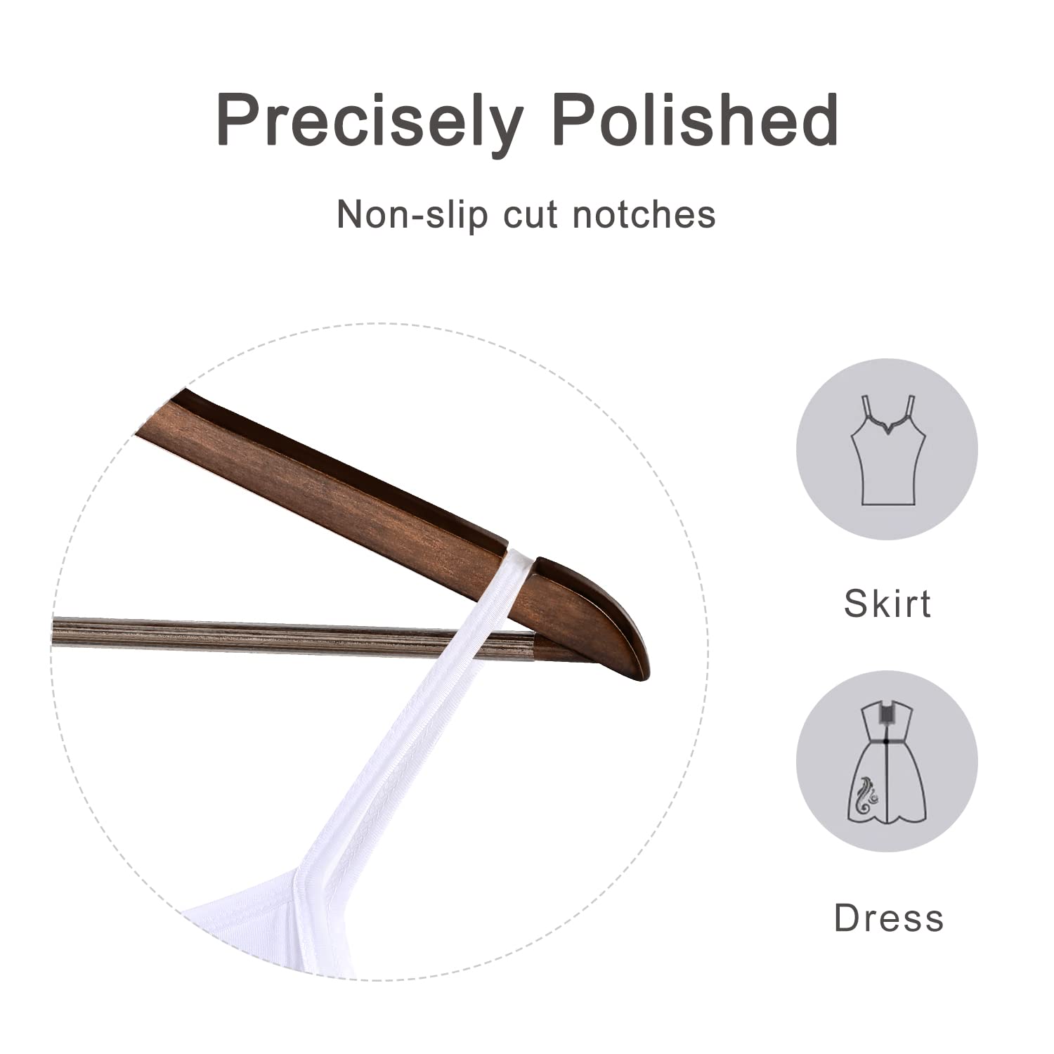 TOPIA HANGER non-slip pant bar securing pants with suits.