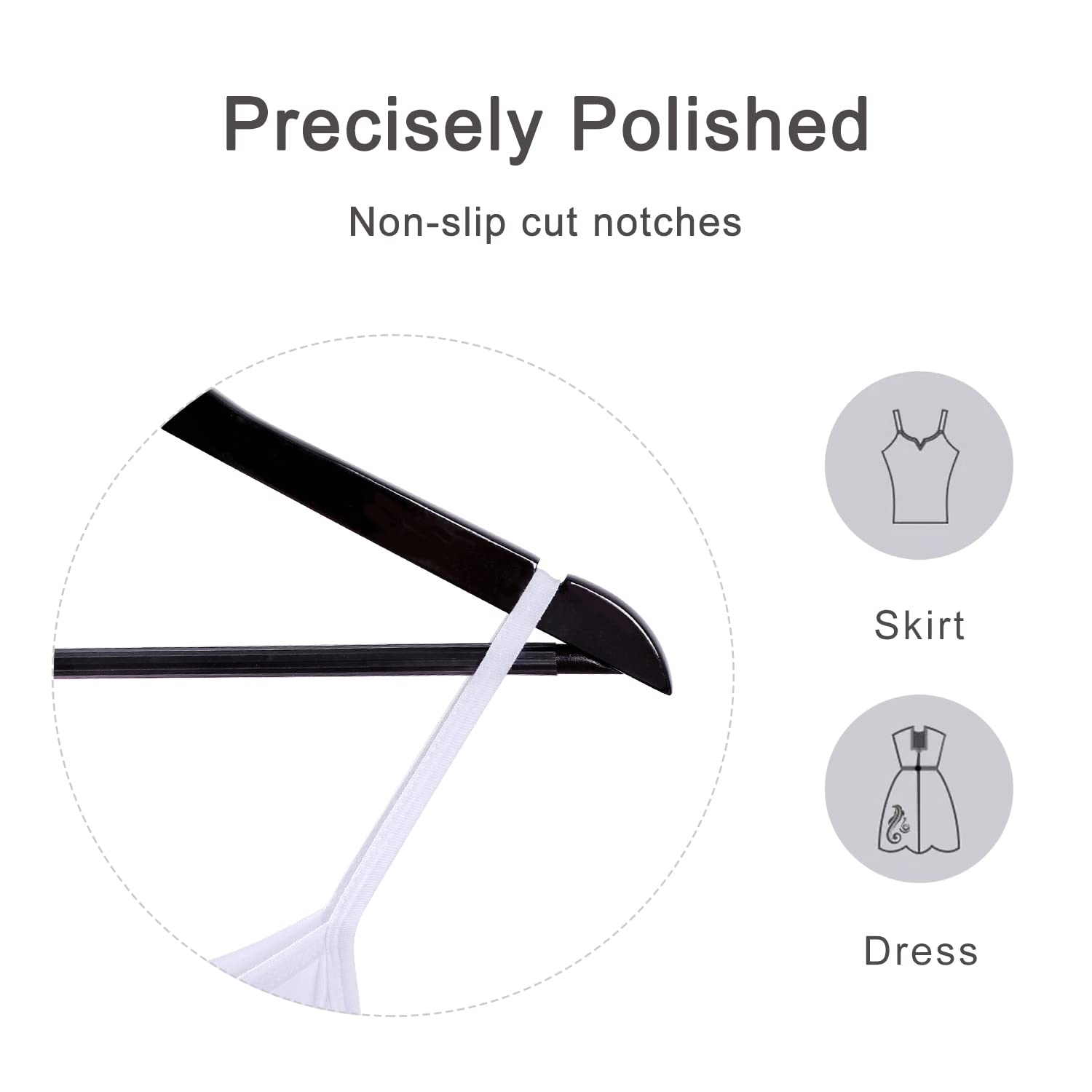 TOPIA HANGER non-slip pants bar prevents slipping when pairing pants with suits