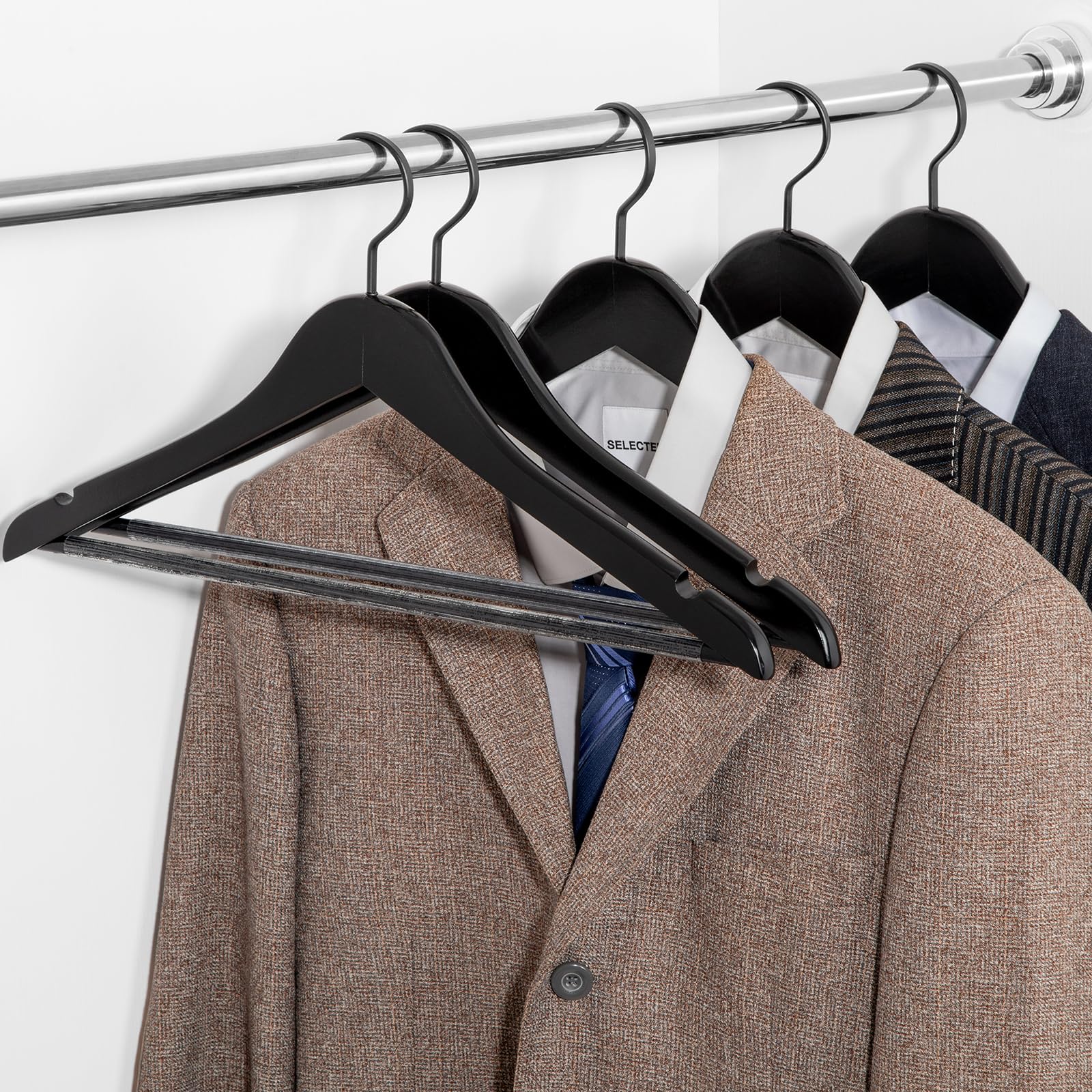 Topia Hanger glossy coating resists moisture for a premium look and longevity