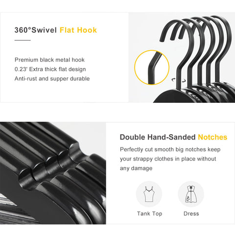 Topia Hanger screw-fixed construction adds durability for heavy coats and denims