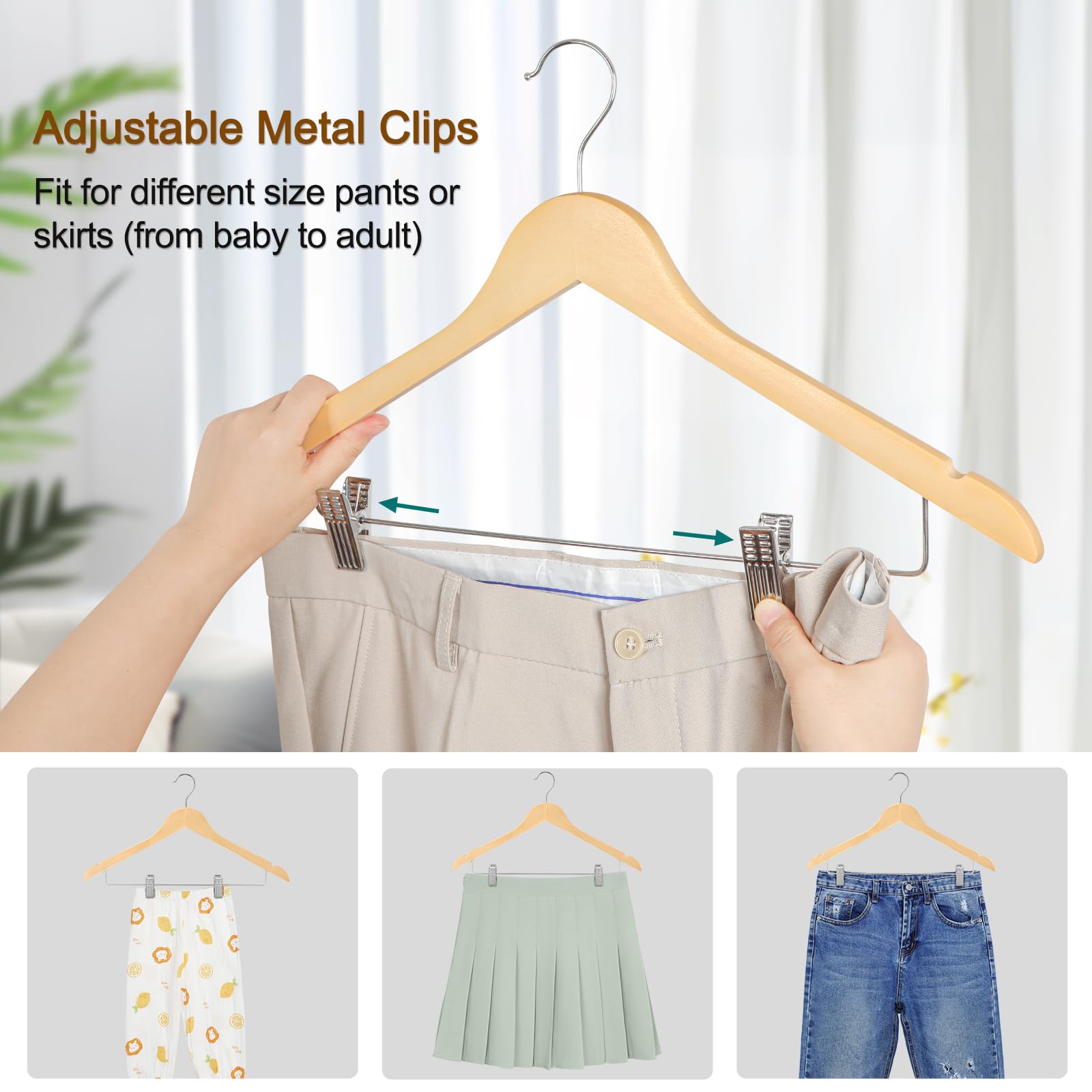 TOPIA HANGER rubber-pads-clips grip fabrics securely without damage
