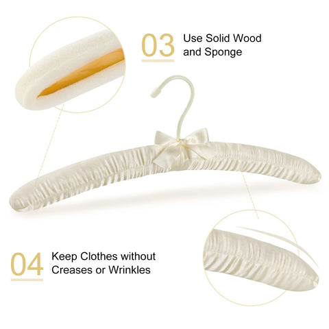 Topia Hanger satin fabric closeup highlights scratch-free edges for delicate fabrics.