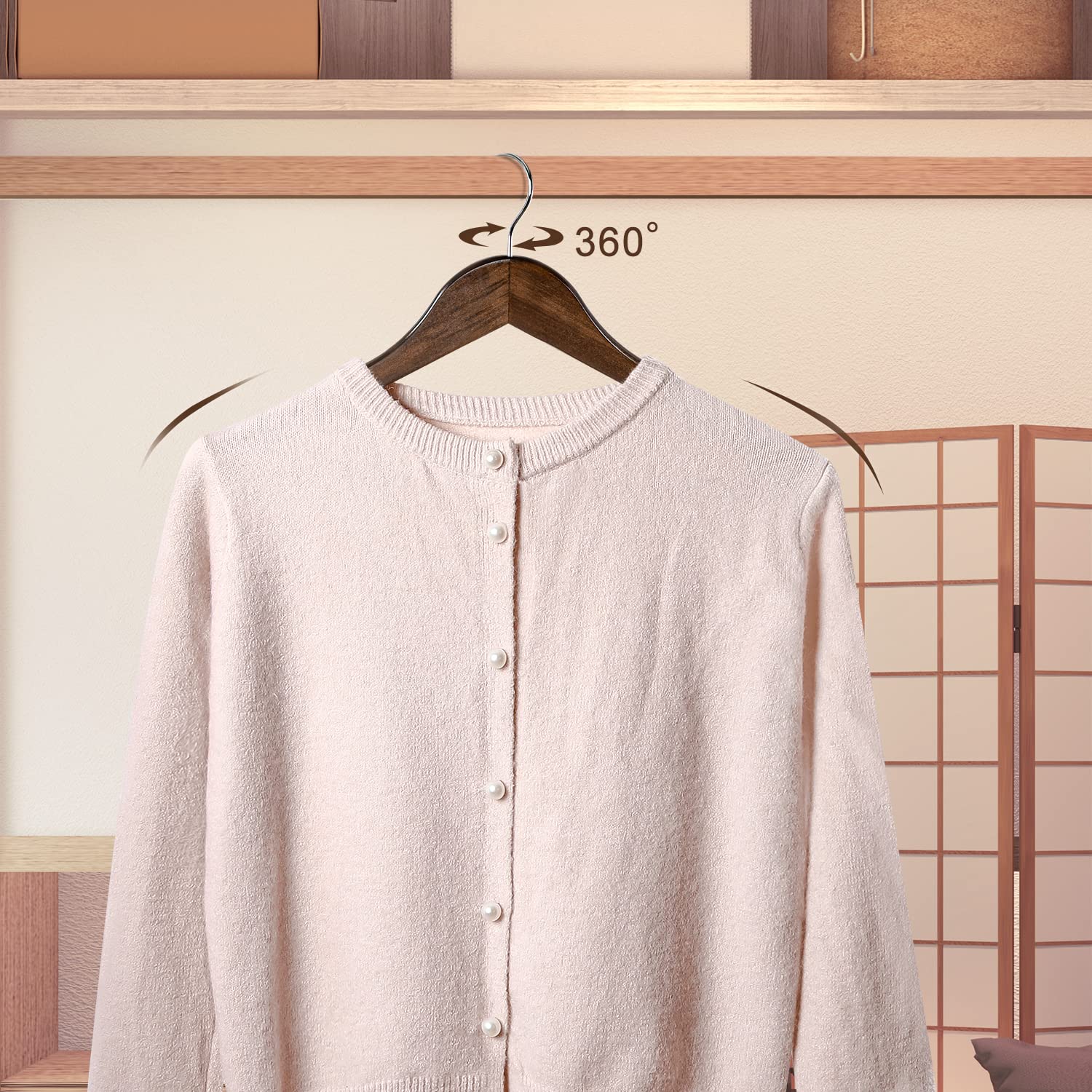 TOPIA HANGER shoulder notches illustrate strap garment compatibility.