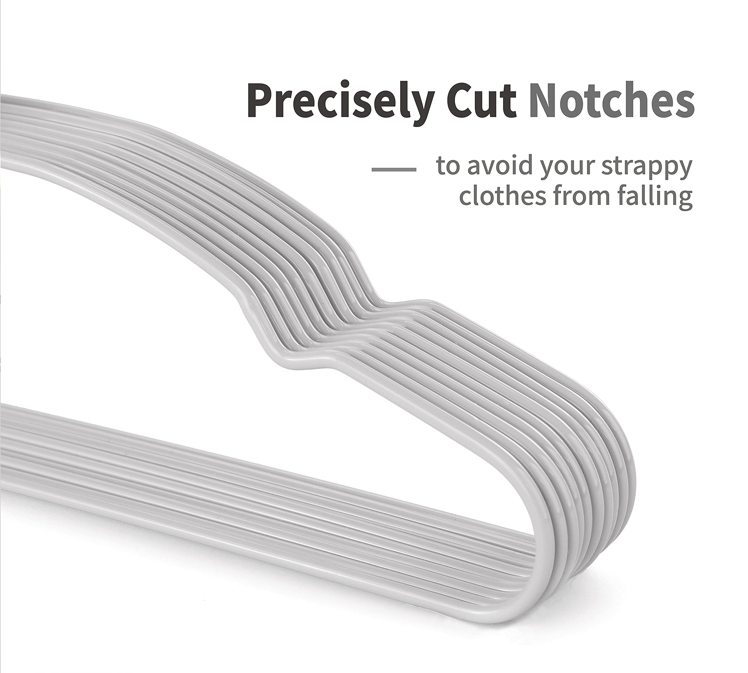 TOPIA HANGER slim design creates extra wardrobe space.