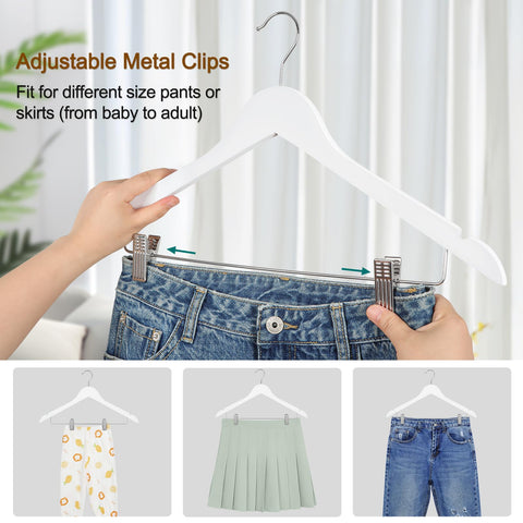 TOPIA HANGER smooth maple wood surface prevents fabric snagging.