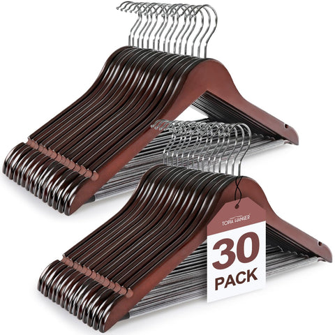 Topia Hanger wooden coat hangers with a smooth finish protecting fabrics