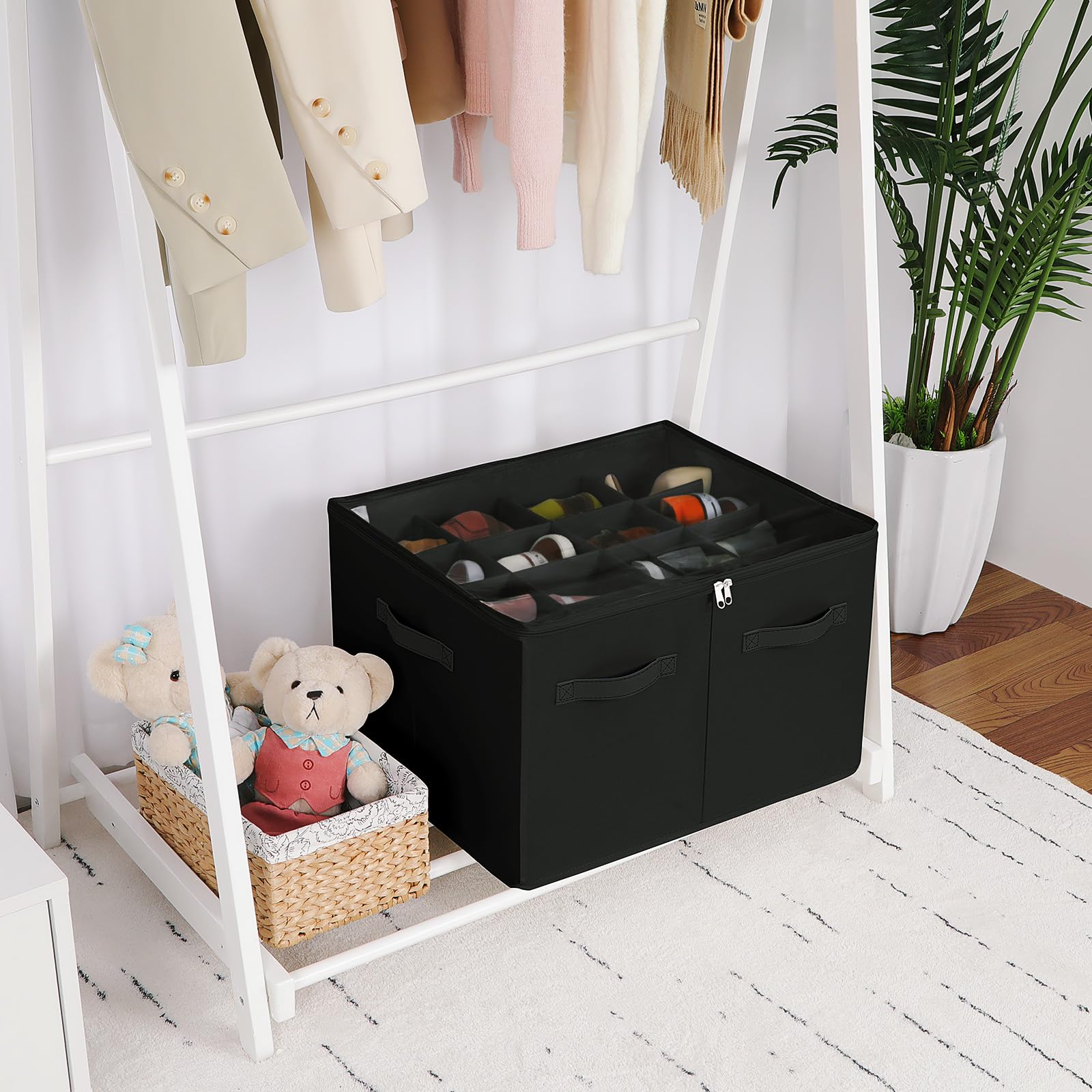 Dustproof TOPIA HOME storage with transparent lid protects contents.