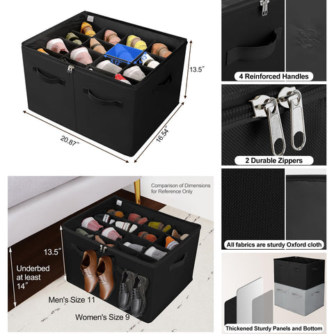 Foldable TOPIA HOME shoe box saves space when not in use.