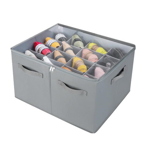 TOPIA HOME shoe organizer in a closet with foldable design for space saving.