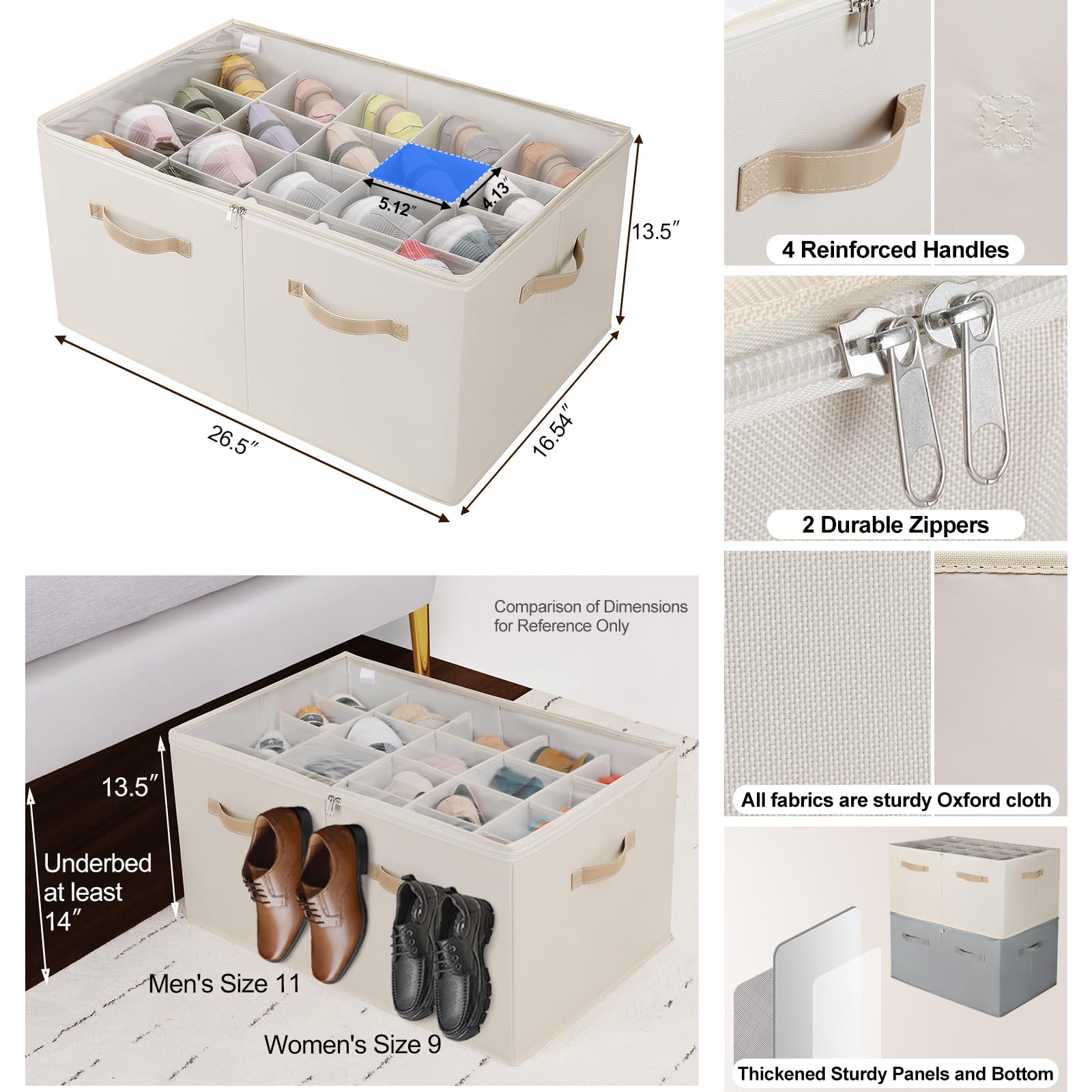 TOPIA HOME shoe organizer foldable design shown for compact storage