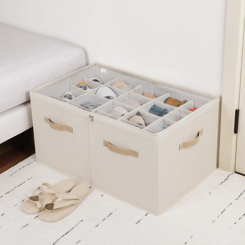 TOPIA HOME shoe organizer reinforced handles for easy removal from shelves