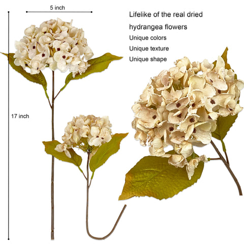 Topia packaging shows six artificial hydrangea flowers for multiple displays.
