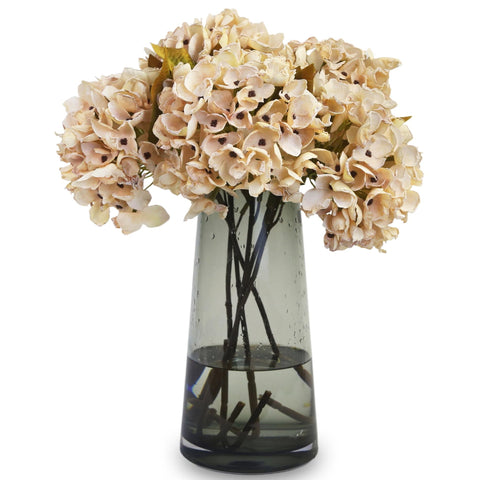 Topia Silk Fall Flowers cream white bouquet, six-piece set for elegant displays.