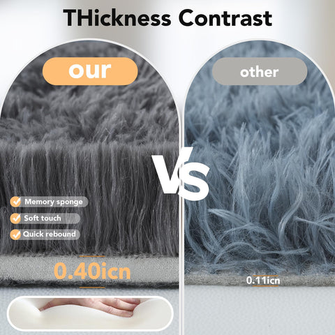 Topmaxcs living-room shag carpet softens footsteps and dampens noise.