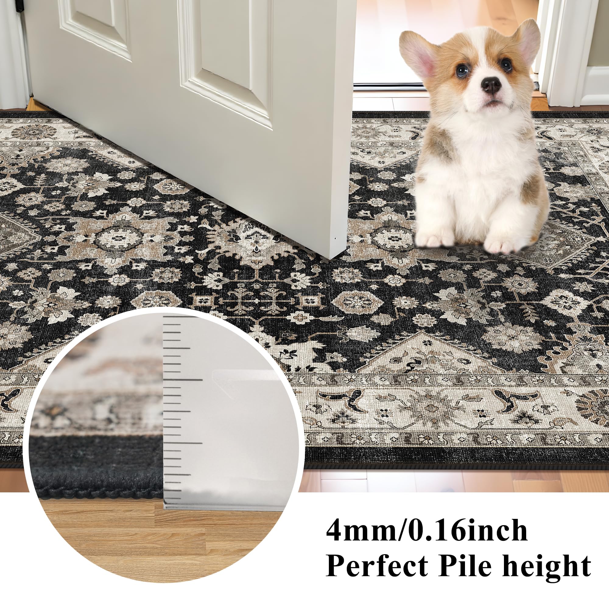 TOPRUUG soft texture entry rug adds coziness to entryways.