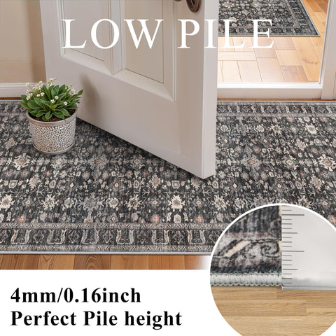 TOPRUUG vintage floral rug 12ft adds timeless charm to living spaces.