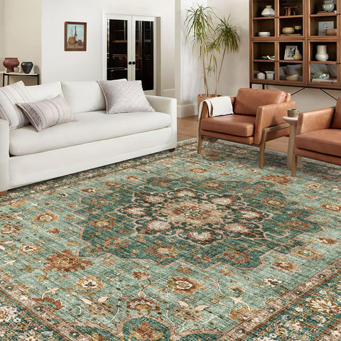 Topruug vintage medallion rug highlights cozy, timeless charm for bedrooms.