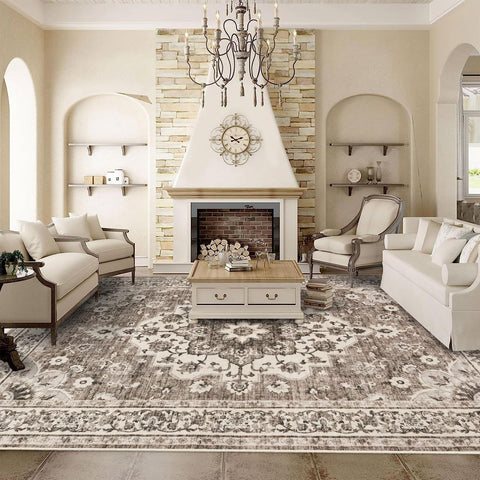 TOPRUUG washable oriental area rug 9x12 offers versatile style with easy cleaning for living spaces.