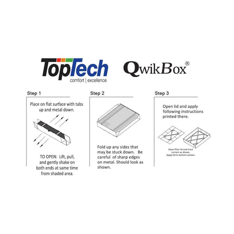 TopTech TechPure MERV 11 filter for improved indoor air quality and easy replacement.