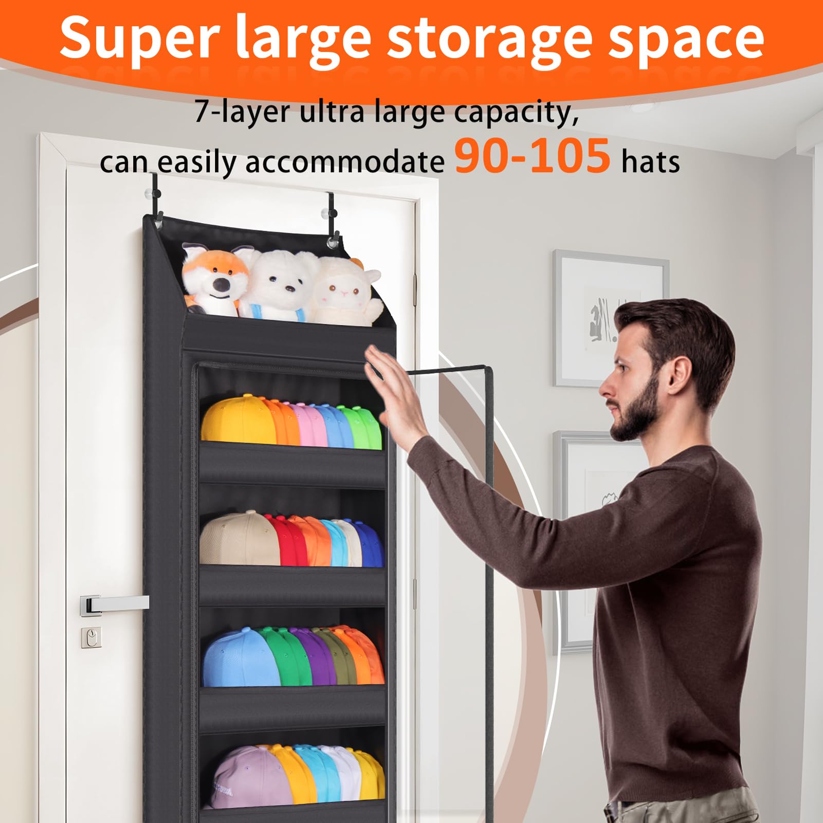 Toread multi-purpose cap organizer suits nurseries, bathrooms, and bedrooms.