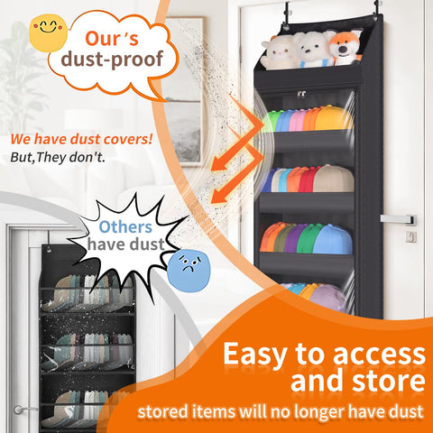 Toread upgraded adjustable hooks fit doors of varying thicknesses securely.