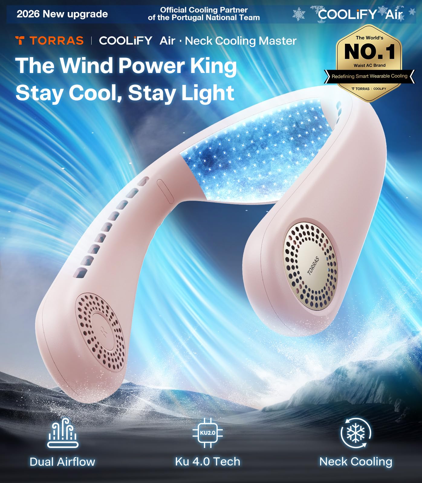 TORRAS COOLiFY Air 2026 long battery life supports all-day use.