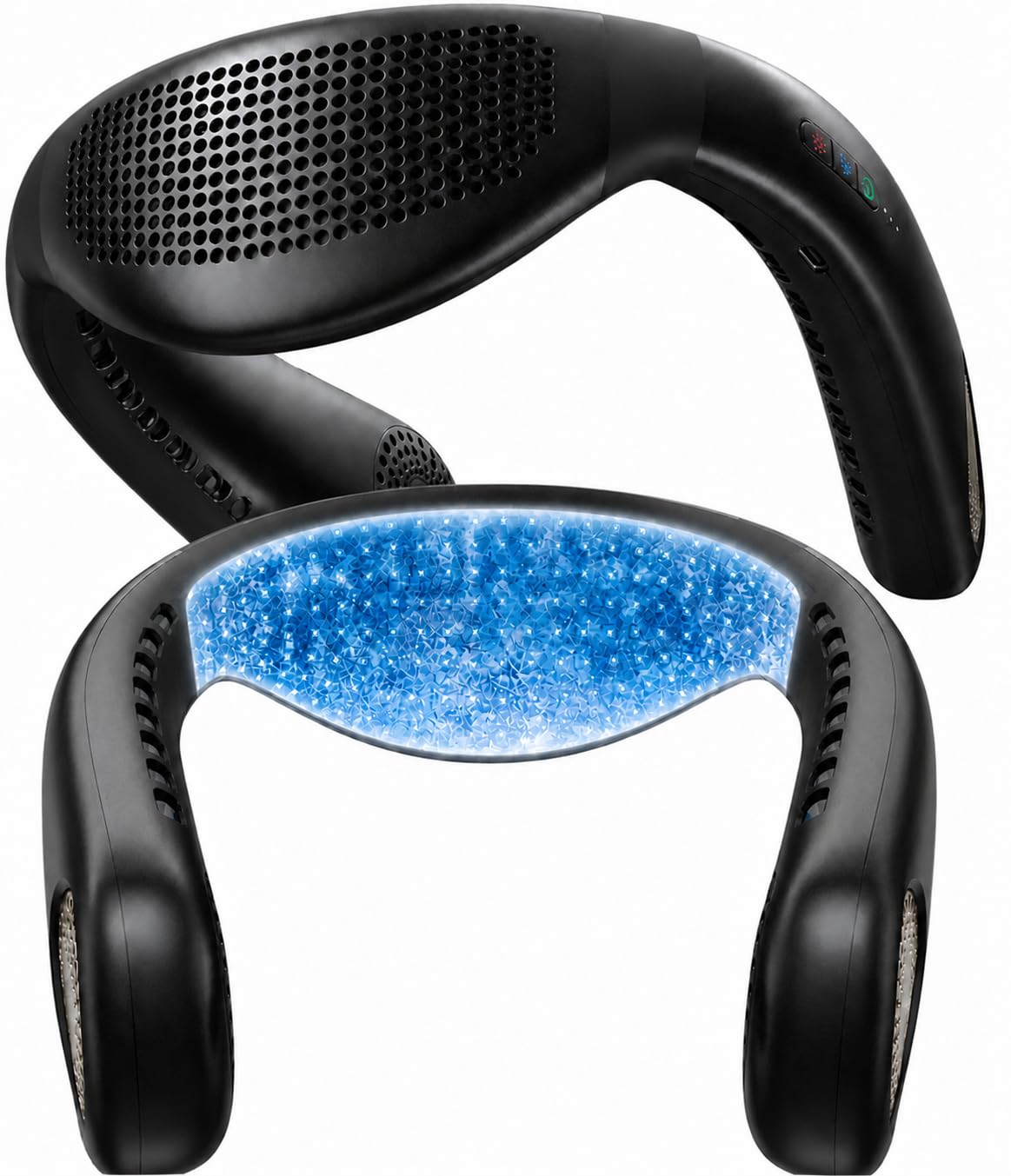 TORRAS COOLiFY Air 2026 neck fan in use with dual airflow for quick cooling