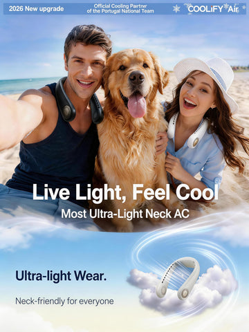 Compact wearable cooling device carried during travel
