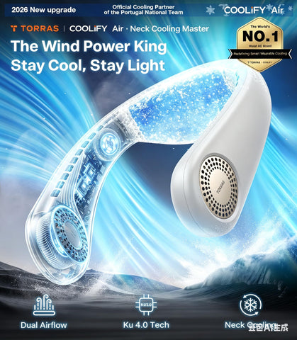 TORRAS CooliFY Air 2026 upper vent cooling delivers facial refresh.
