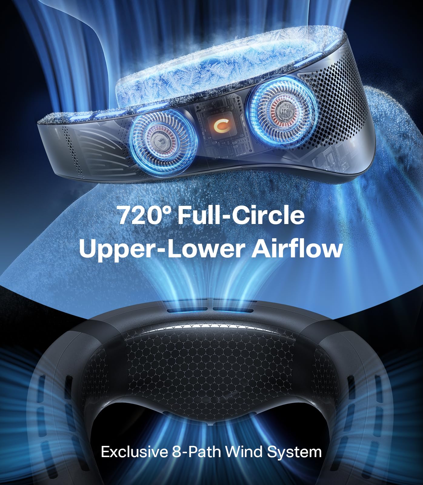 App control panel for TORRAS COOLiFY Cyber neck fan settings