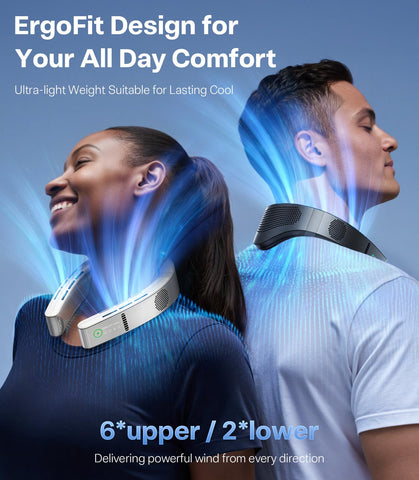 Quiet operation of the TORRAS COOLiFY Cyber neck fan during use