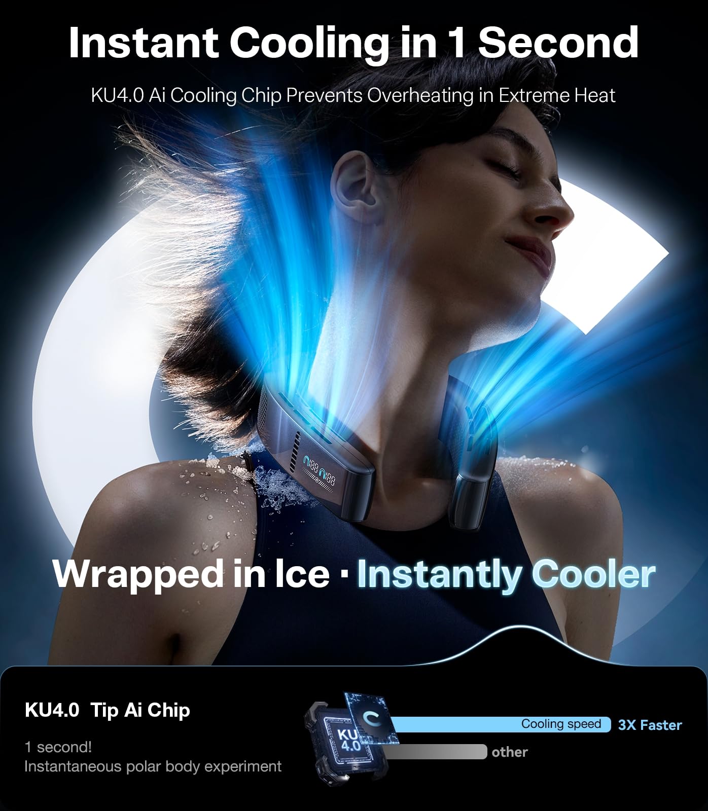 Close-up of vent coverage on the TORRAS COOLiFY Cyber neck fan