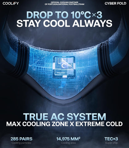 TORRAS COOLiFY eight vents highlight surround cooling on neck and face