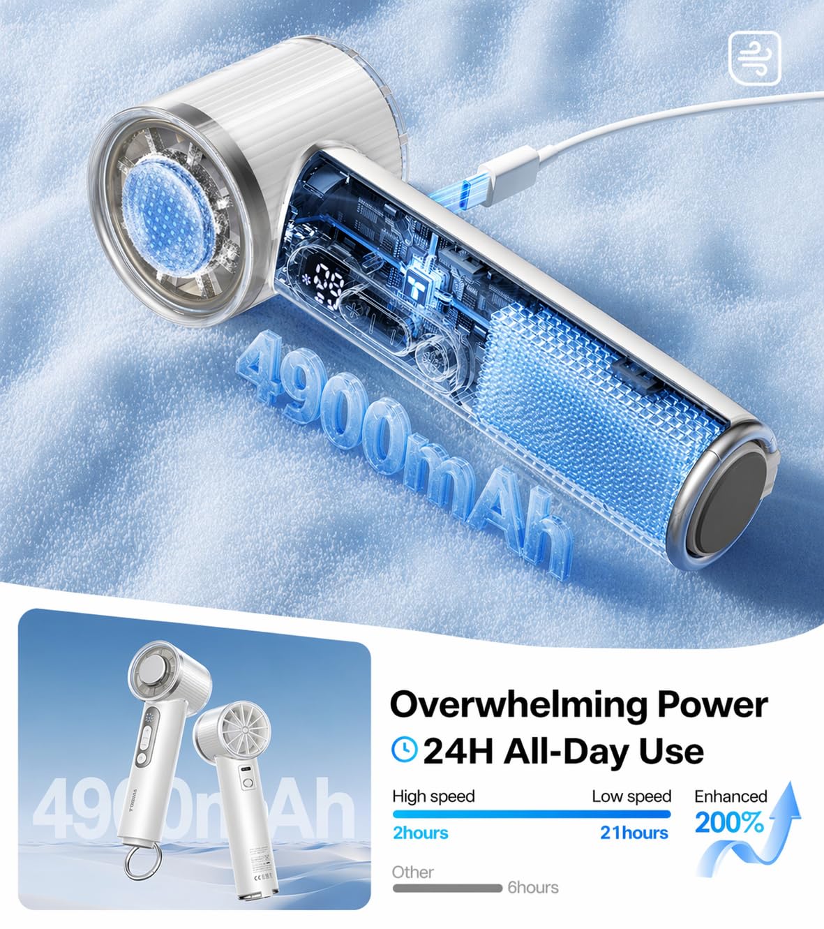TORRAS Coolify Ivory adjustable airflow controls offer customizable cooling