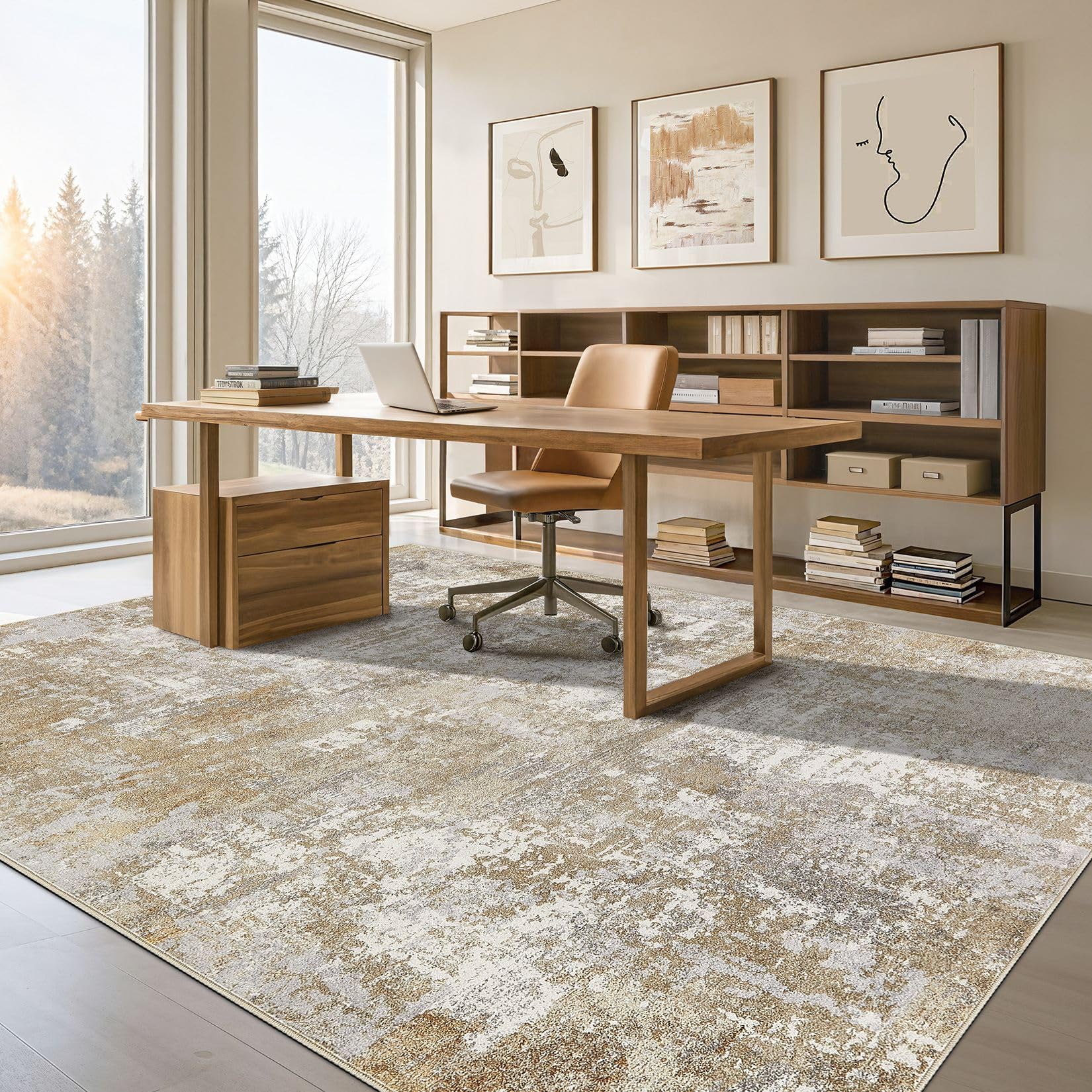 Tortania 8x10 area rug suited for bedrooms, dining rooms, and offices.