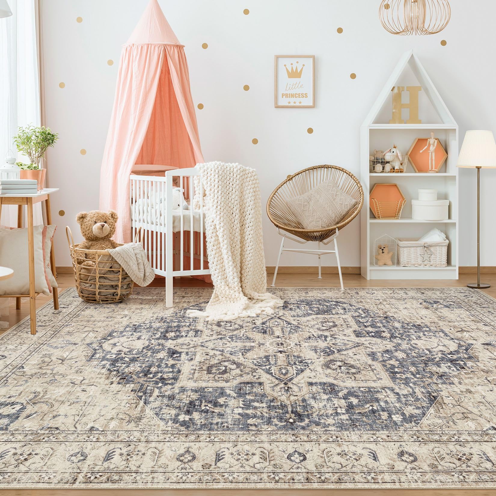 Tortania distressed vintage oriental rug adds classic charm to interiors