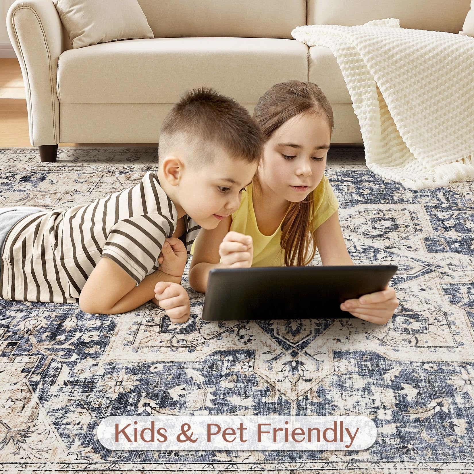 Tortania machine-washable rug ideal for busy households.