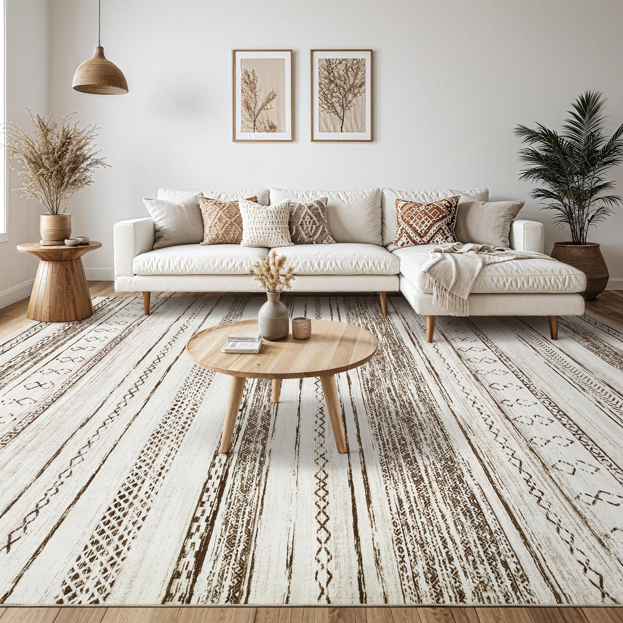 Tortania rug with non-slip backing stays put on wood or tile floors.