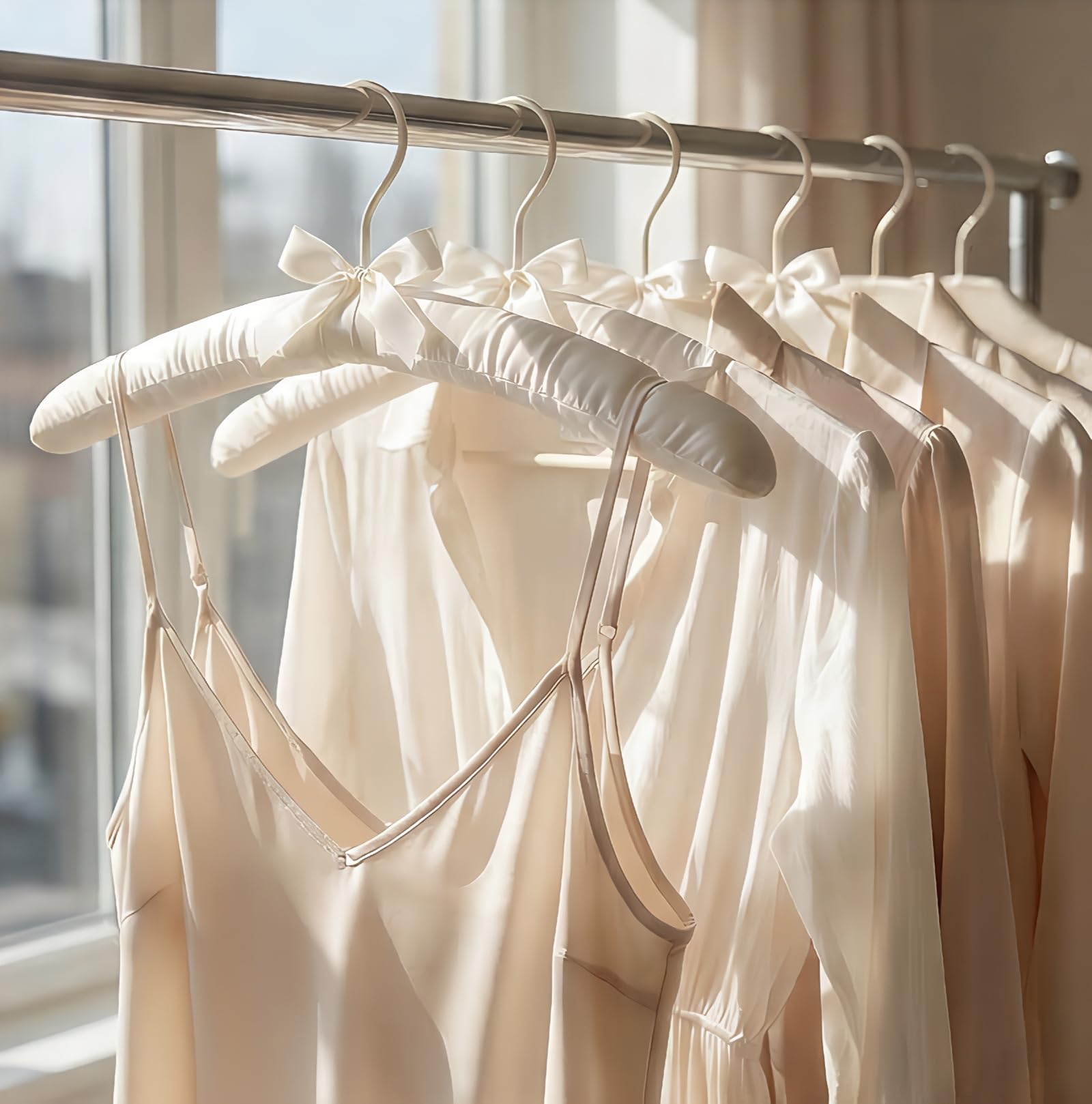 Tosnail bow accents add elegance to wedding gowns and special outfits.