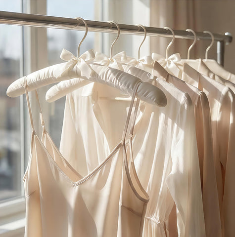 Tosnail bow accents add elegance to wedding gowns and special outfits.